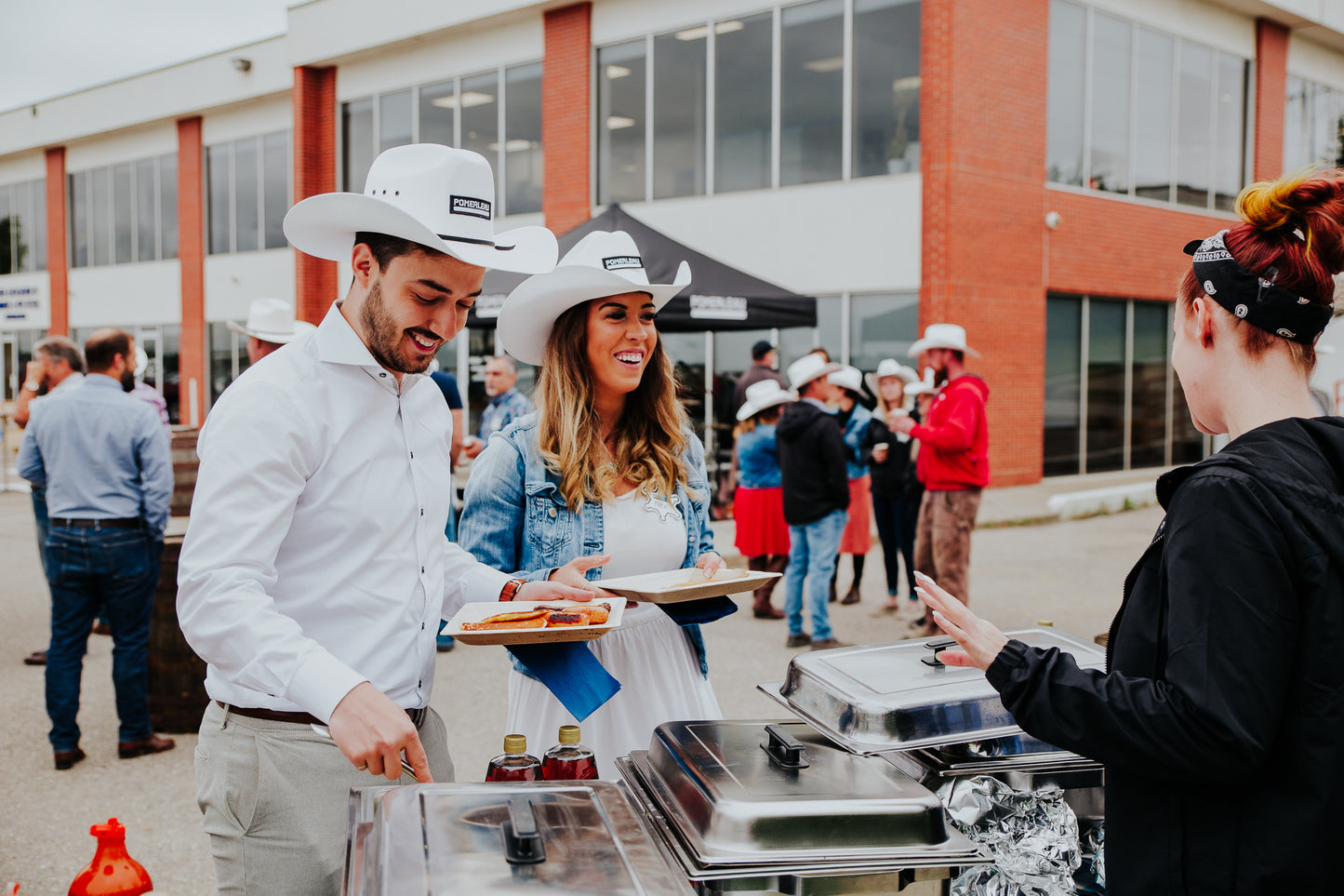 Providing Dj services in one of the Stampede parties in Calgary, Alberta.